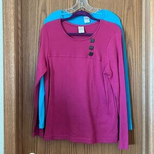 Cotton long sleeve tops